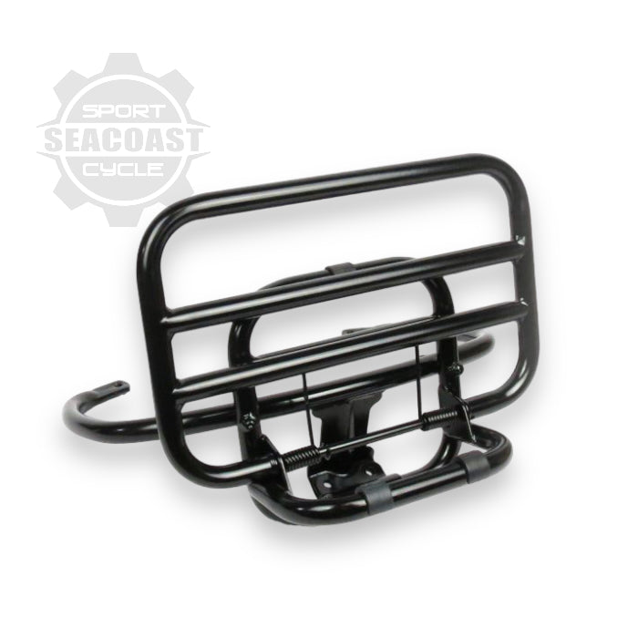 Vespa Black REAR FOLDING RACK W/ GRAB RAIL GTS GTV HPE HPE2