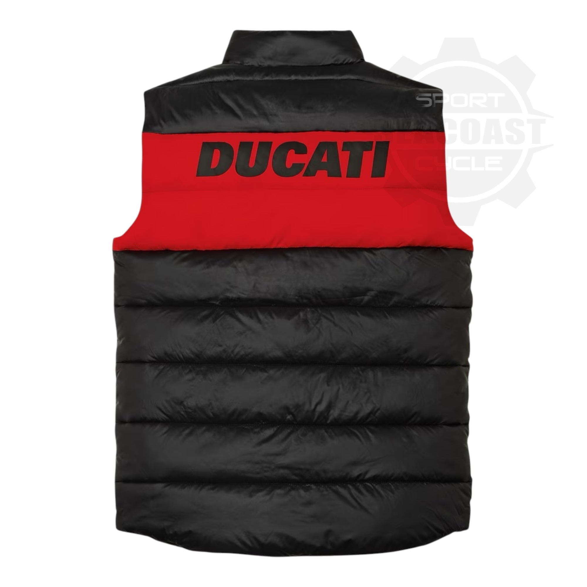 Ducati Street Black and Red Textile Puffer Vest (9877114X