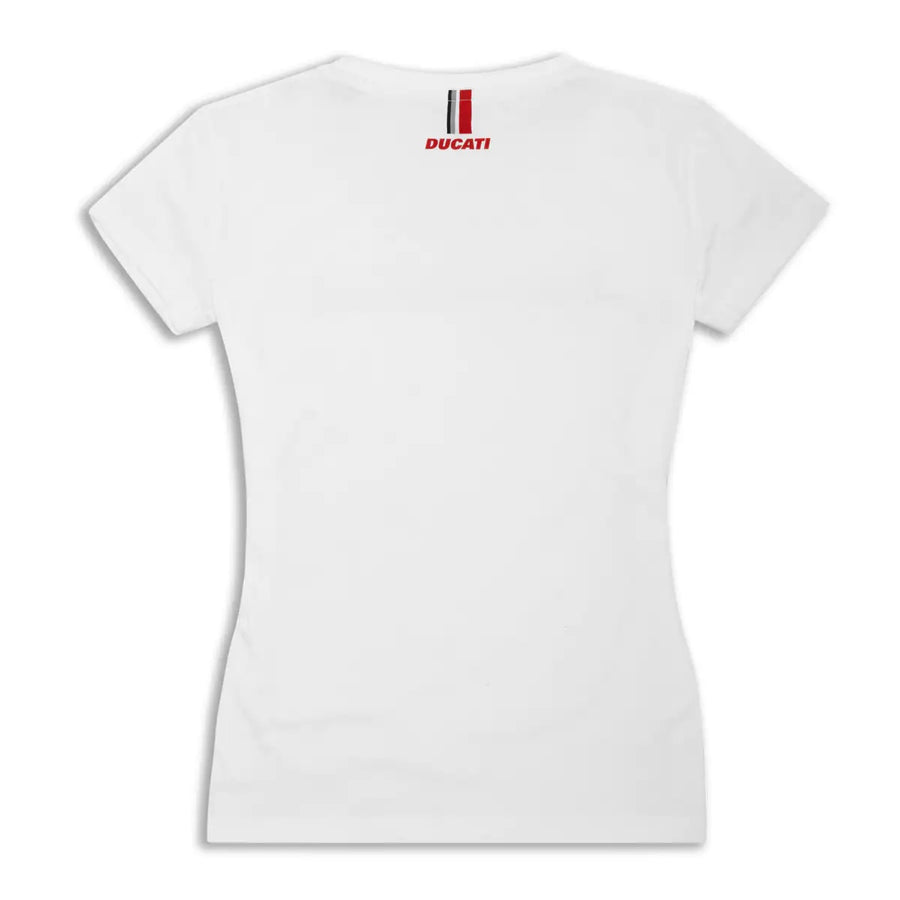 Ducati Womens Desert X Logo Graphic Short Sleeve T-Shirt White