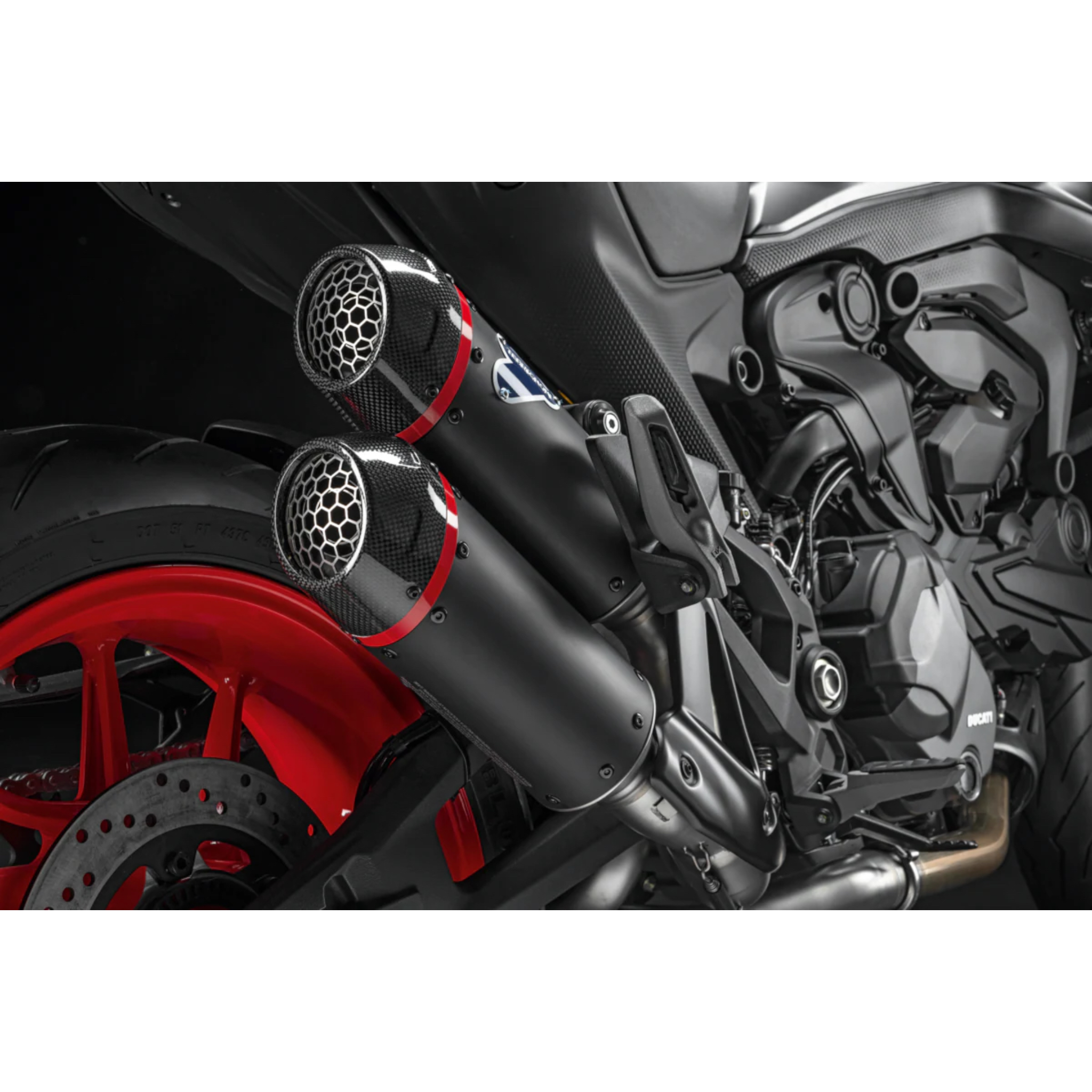 Ducati Monster Slip-on Exhaust System with Carbon Silencers Ducati Monster Slip-on Exhaust System with Carbon Silencers