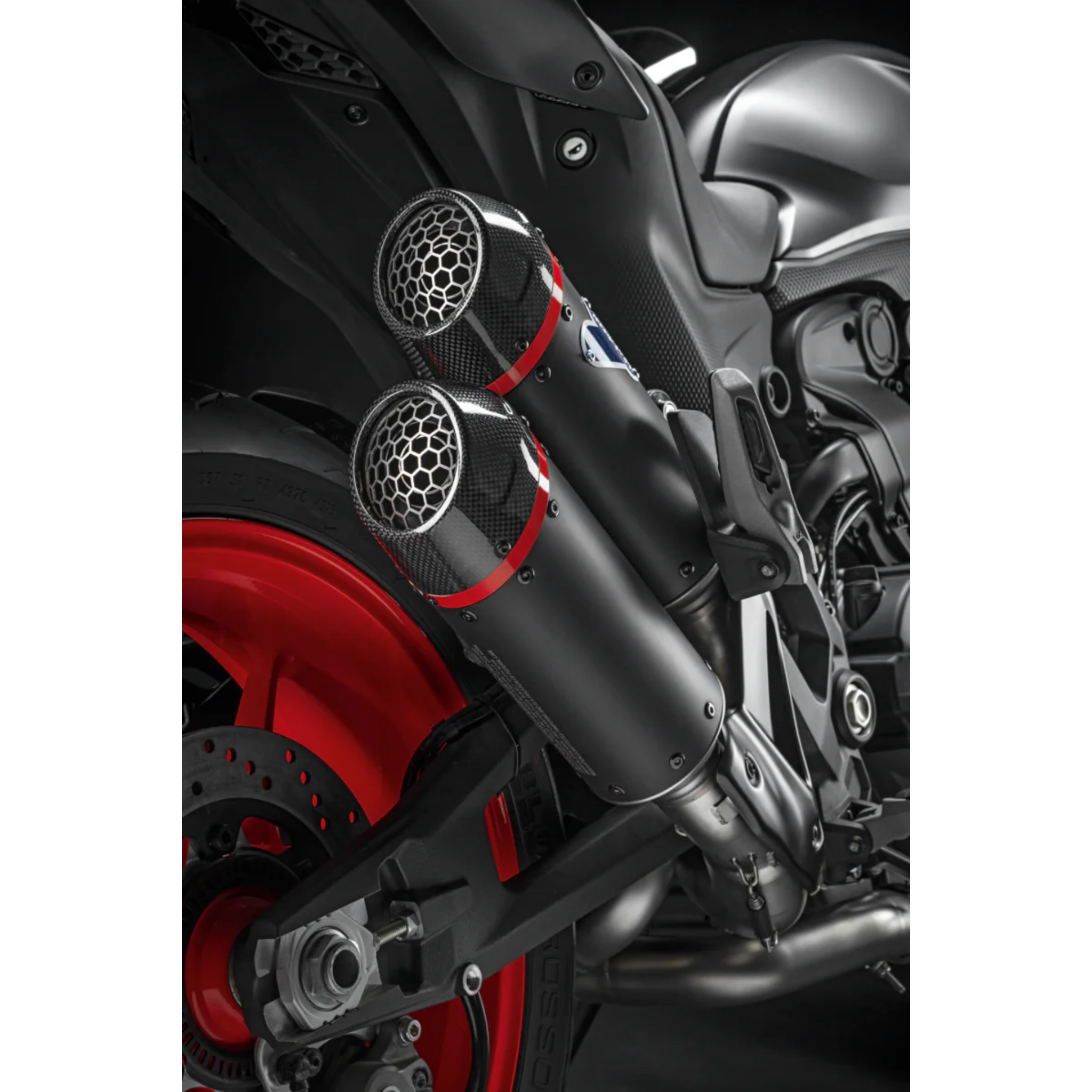 Ducati Monster Slip-on Exhaust System with Carbon Silencers