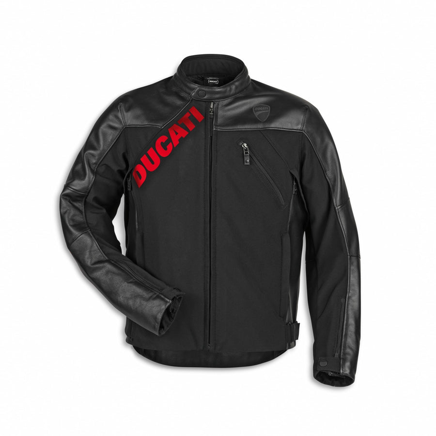 Ducati Logo C1 Leather-Fabric Motorcycle Jacket