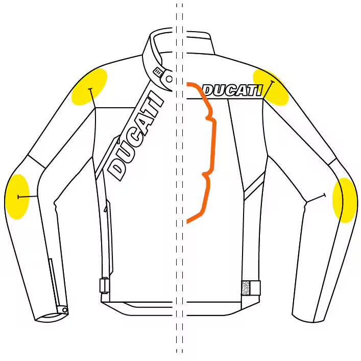 DUCATI LOGO C1 ジャケット サイズ52 Ducati Logo C1 Leather-Textile Motorcycle Jacket – Seacoast Sport