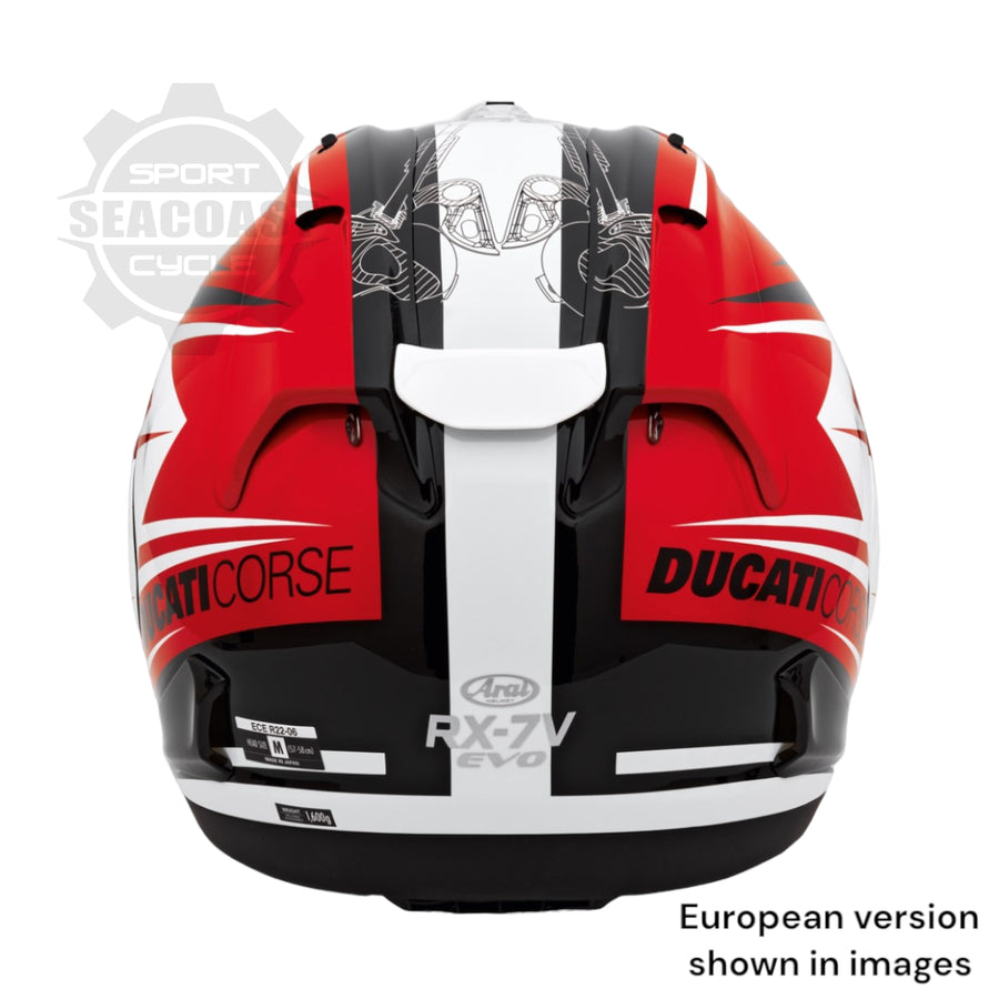 arai black and red helmet Ducati Corse V7 Corsair-X Helmet by Arai (98108536x) – Seacoast Sport Cycle