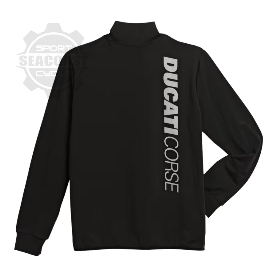 Ducati Mens Fitness Pullover Half-Zip Sweatshirt Black