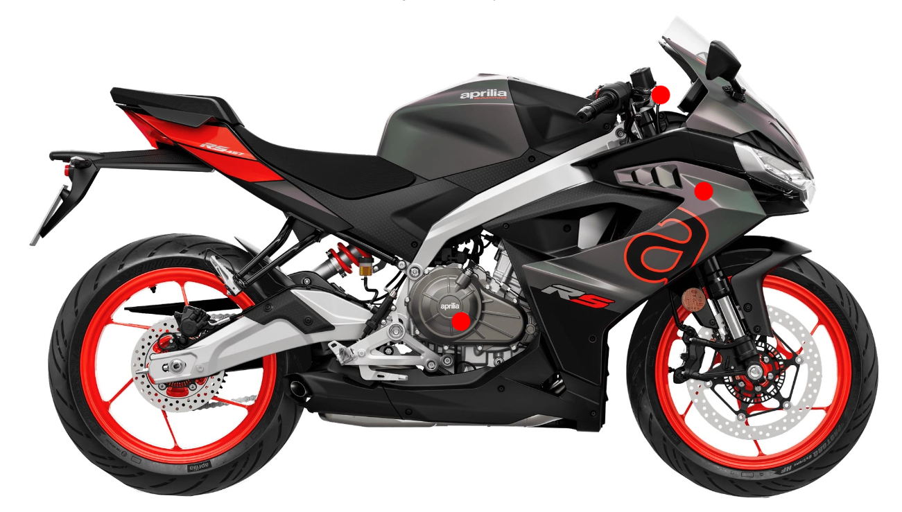 2024 Aprilia RS 457 Prismatic Dark or Opalescent Light – Seacoast Sport ...