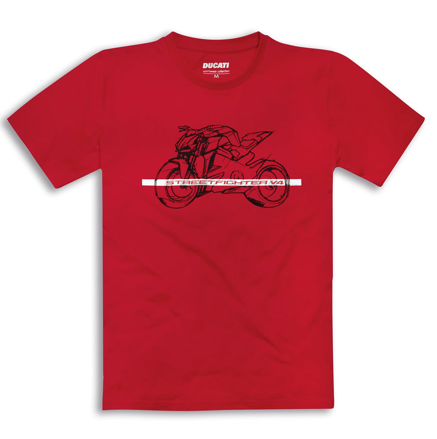 Ducati Streetfighter V4 Graphic Short Sleeve T-Shirt Red