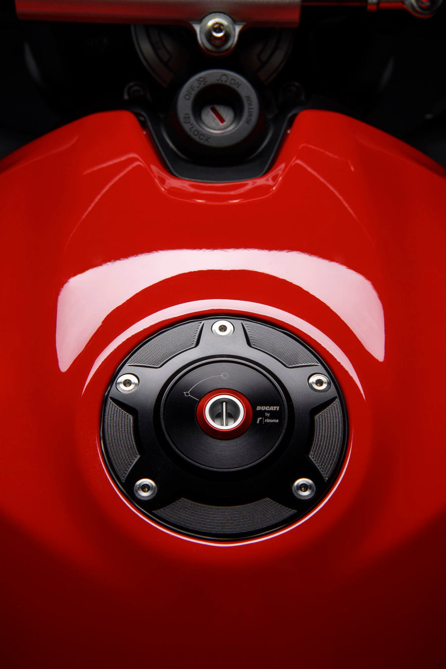 Ducati Panigale Rizoma Racing Fuel Tank Gas Cap Black (97780051BA)