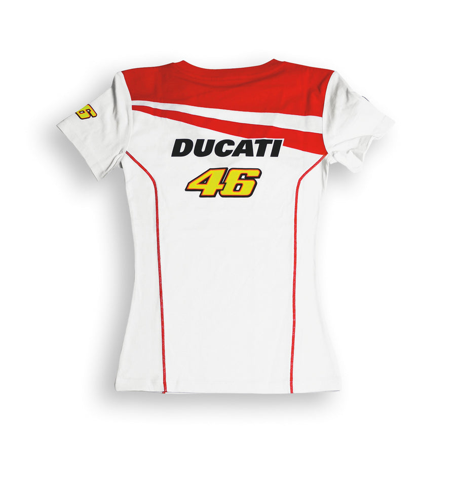 Ducati Women's Valentino Rossi 46 Team Moto GP Short Sleeve V-Neck T-Shirt