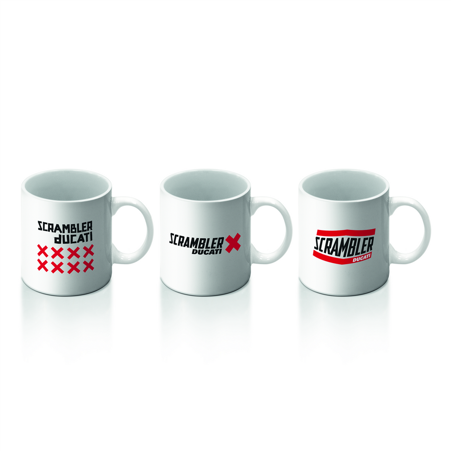 Ducati Self Expression Scrambler Coffee Cup Mug Set of 3