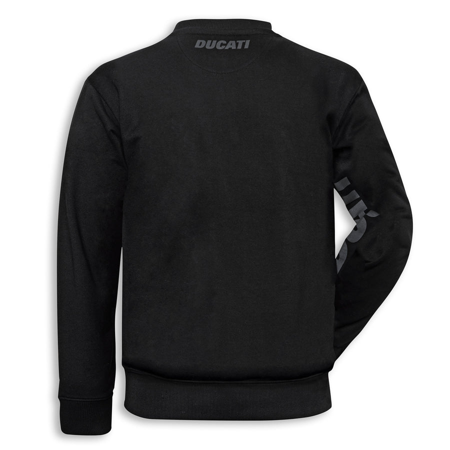 Ducati Logo Graphic Pullover Crewneck Sweatshirt Black