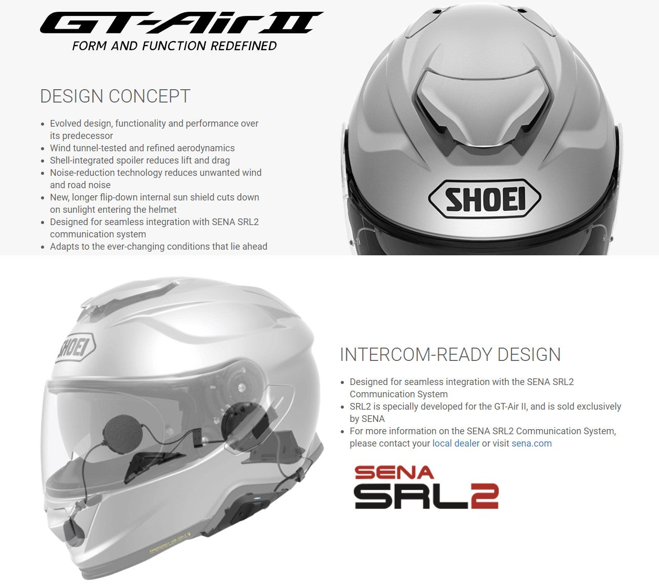 Shoei GT-Air II Full Face Motorcycle Helmet Bonafide – Seacoast Sport Cycle