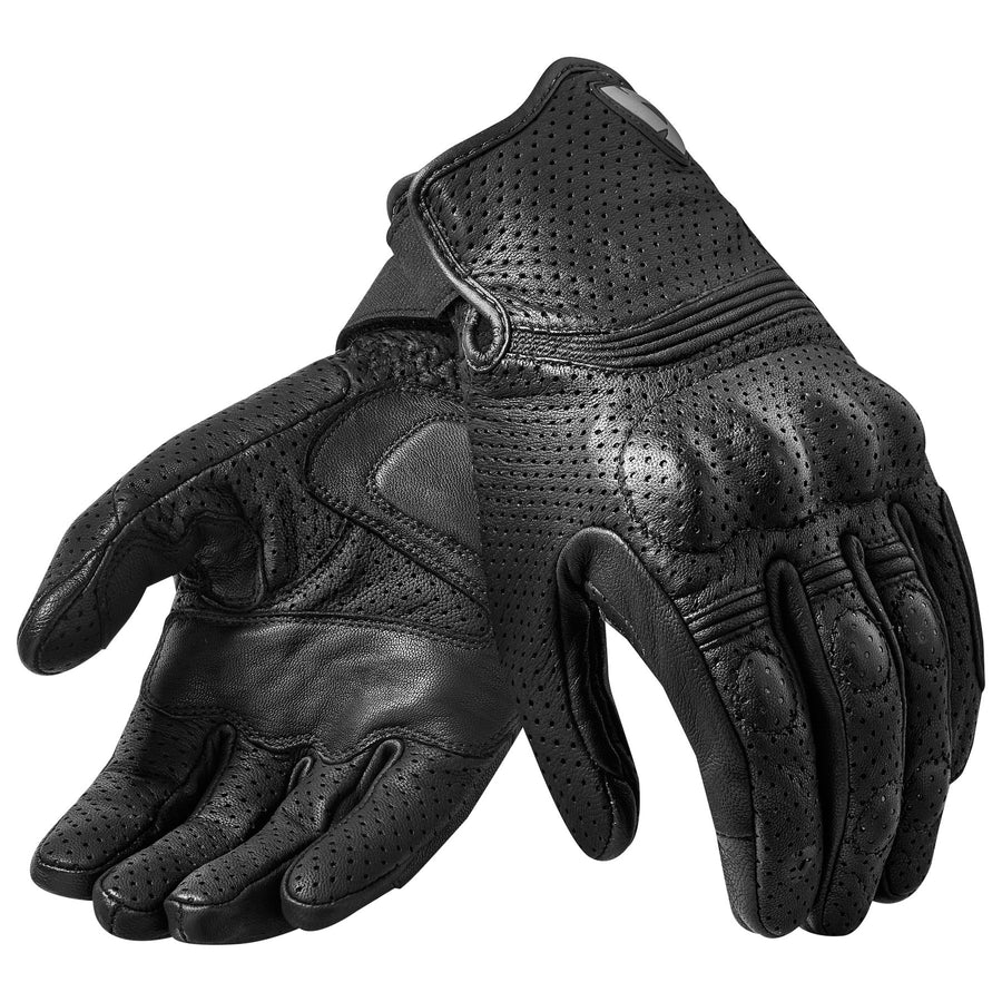 REV'IT! Fly 2 Womens Perforated Leather Motorcycle Gloves Size XL Black